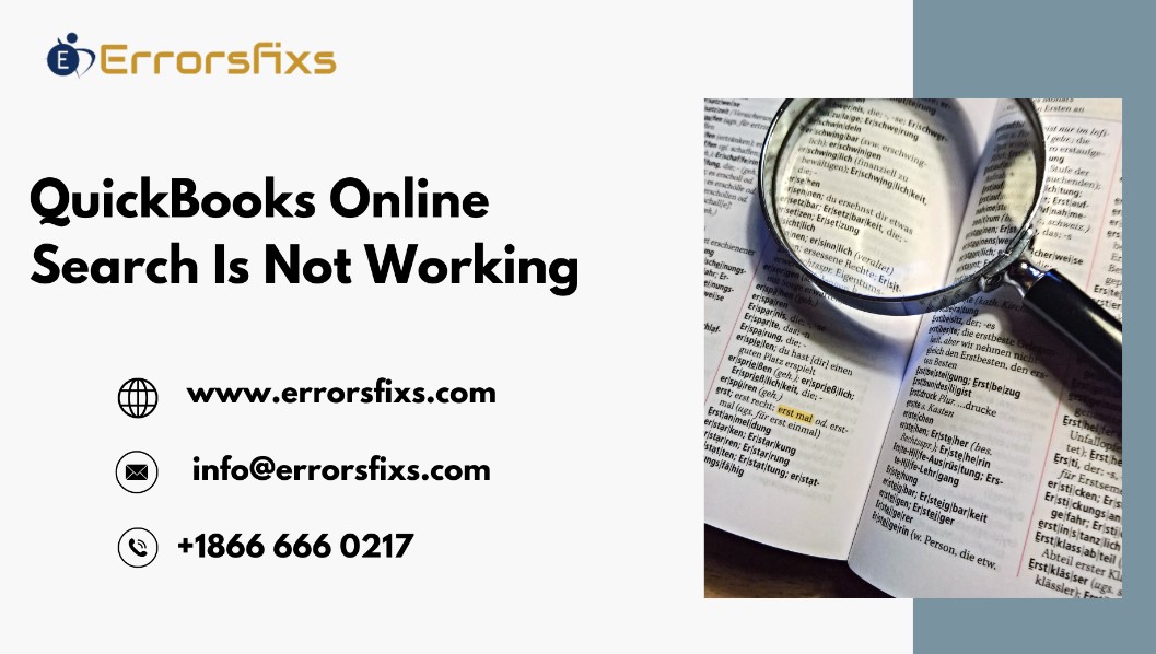Quickbooks Online Search Is Not Working